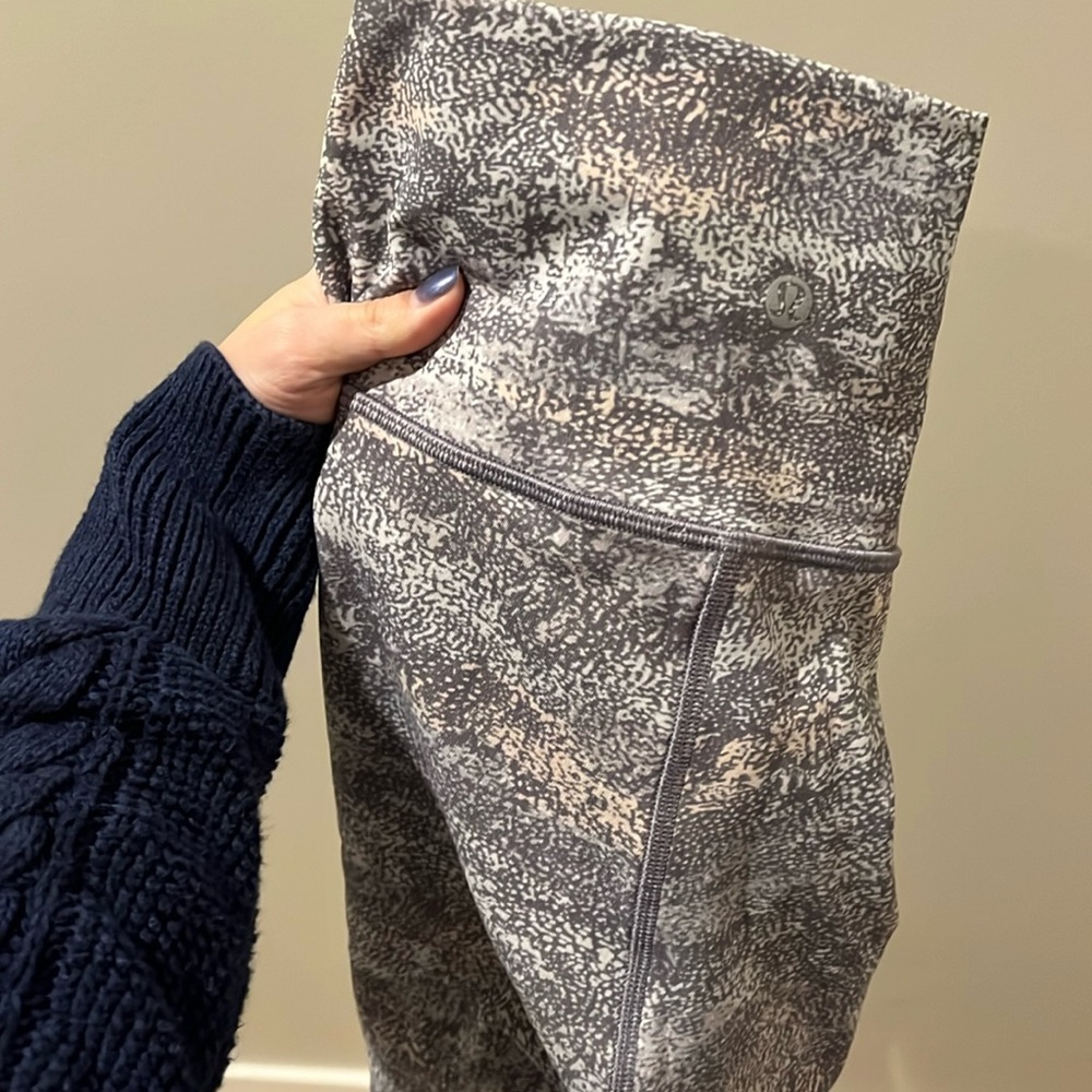 lululemon gray wunder under high rise full length leggings